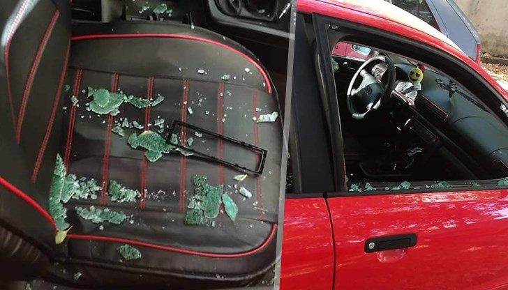 Крадците счупили стъклото и огънали рамката на вратата, за да отмъкнат касетофон