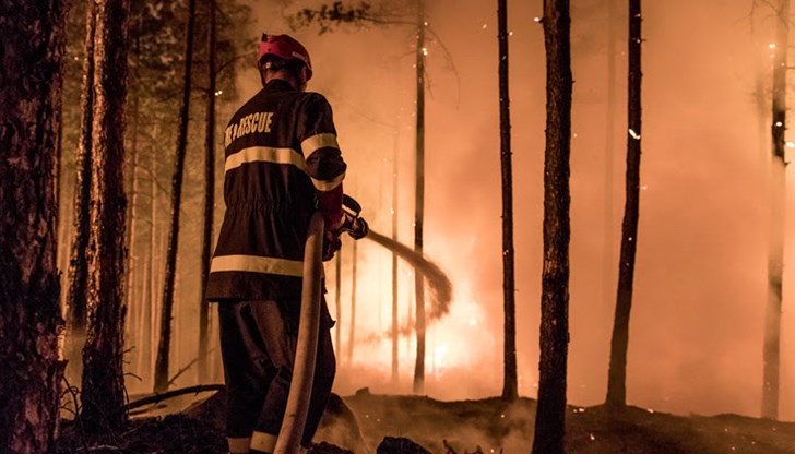 Възникнал нов голям пожар в землището на село Зойчене, близо до границата със Северна Македония