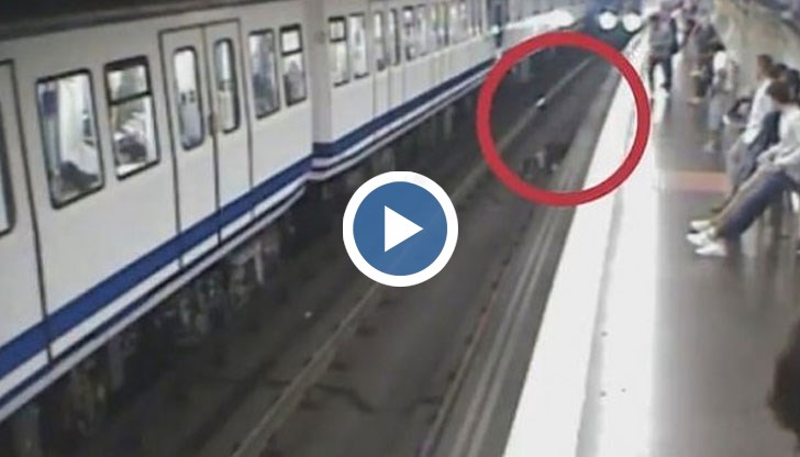 Инцидентът се случил в момент, когато наближава влак