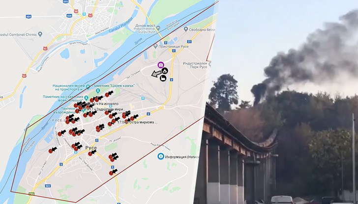 Пожар и пушещ комин в Източна промишлена зона