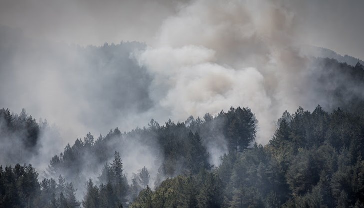 Всеки момент се очаква в гасенето да се включи и хеликоптер Всеки момент се очаква в гасенето да се включи и хеликоптер