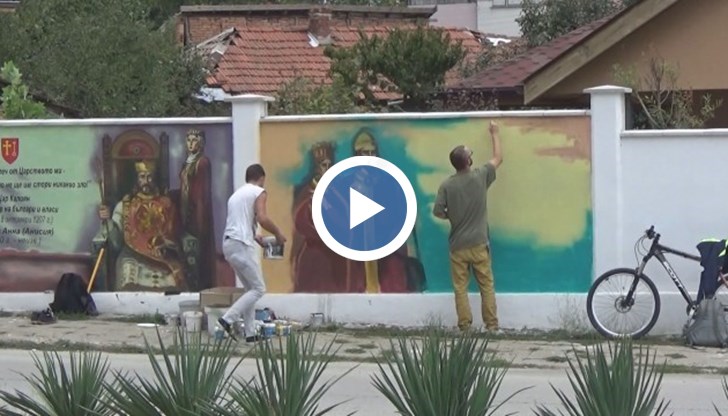 Все повече образи на герои от историята на България са изрисувани върху различни фасади