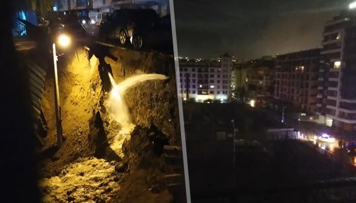 Огромна пропаст зейна пред кооперация на улица "Шарл Шампо“ в столичния квартал "Манастирски ливади"