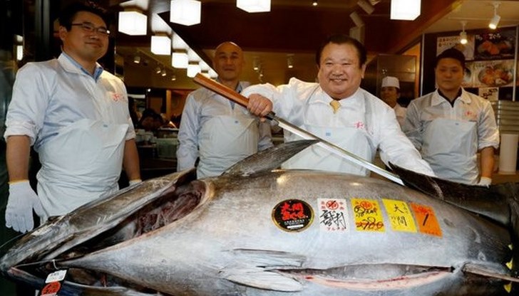 Това е втората най-висока цена в историята на търговете на рибния пазар в Токио