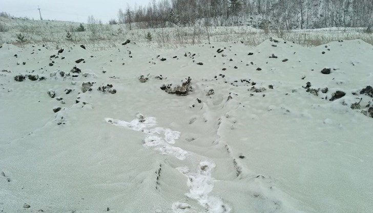 Жители на руския град Челябинск се насладиха на рядка гледка - зелен сняг