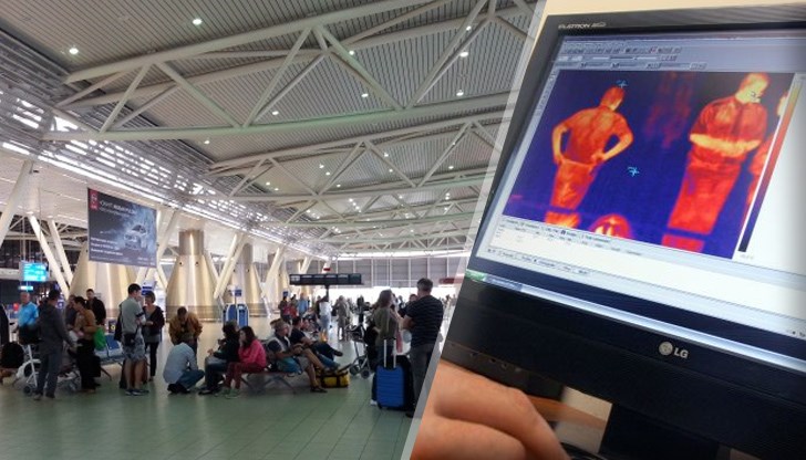 На летище София термокамери следят за пристигащи пътници с температура над 38 градуса