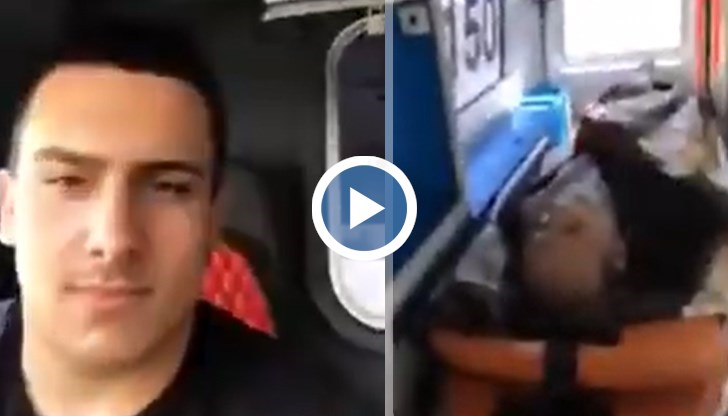 Скандален клип с шофьор на линейка