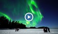 Северното сияние озари нощното небе в Лапландия