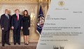 Мелания Тръмп изпрати благодарствено писмо на Борисов