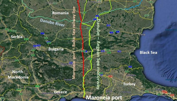 В България магистралата ще започва при Дунав мост, Русе, ще преминава в посока север-юг през Прохода на републиката и ще завършва на Егейско море в Гърция