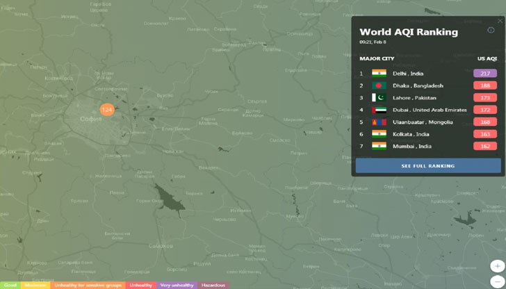 Столицата ни е в оранжевия сектор по замърсяване на въздуха, което означава, че има опасни вредни прахови частици