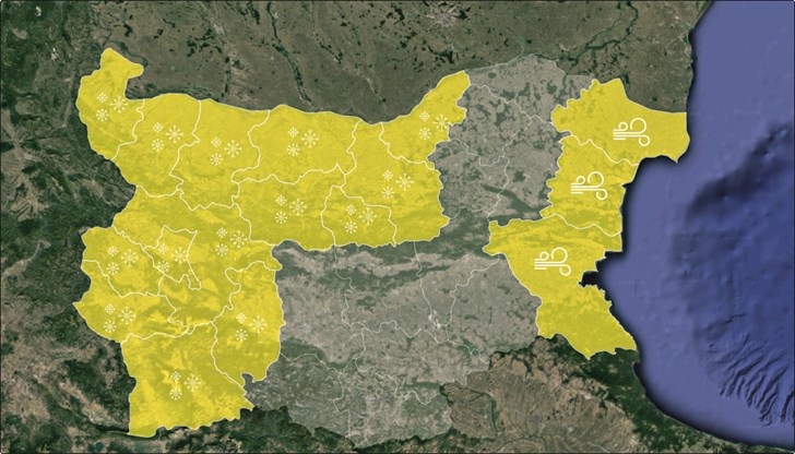 Температурите рязко ще паднат, очаква се силен вятър в Добричко, Варненско и Бургаско