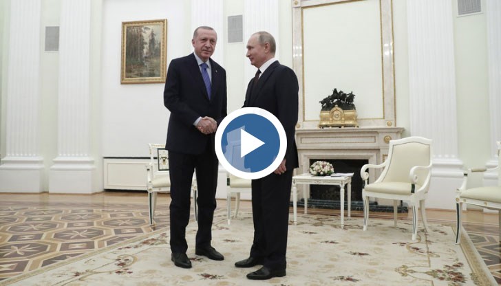 Президентите на Русия и Турция обсъждат кризата в Сирия