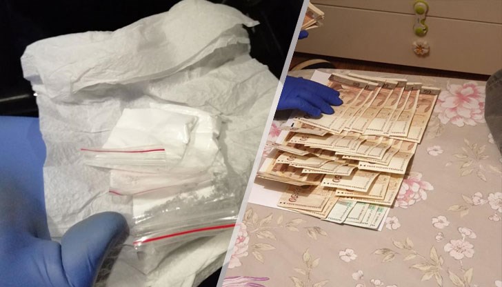 Спипан е с близо 15 000 лева и 60 грама кокаин