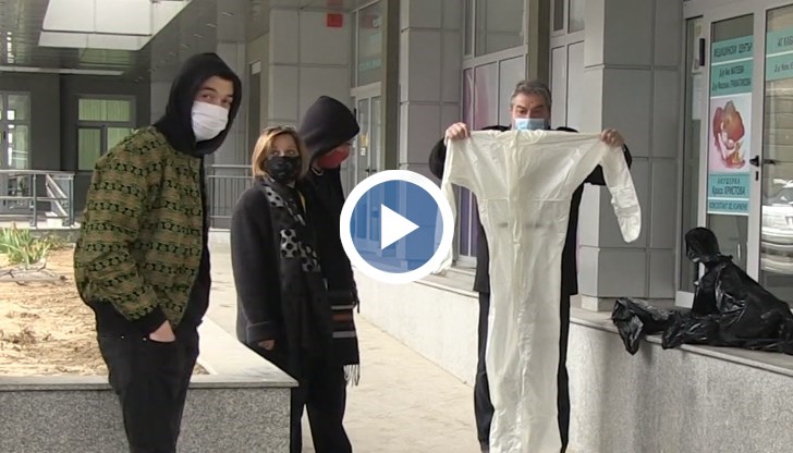 Петокурсникът дари защитни костюми и маски на лекари и акушерки, за да могат да се грижат безопасно за майките и техните новородени