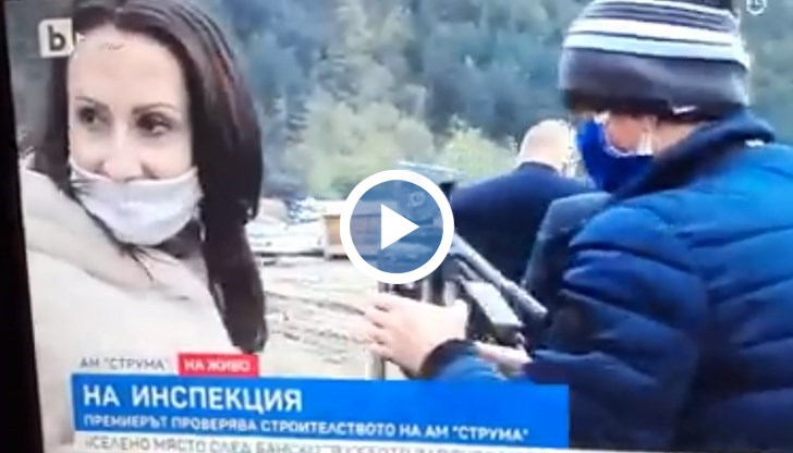 Репортажът е от инспекцията на премиера на магистрала „Струма“