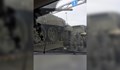 Танк падна от ремарке на камион в Санкт Петербург