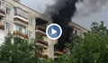 Гори апартамент в блок "Иван Дечев"