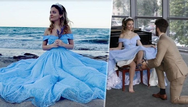 Нейният принц точно в полунощ я отвел на морето, където тя трябвало да премери пантофката си