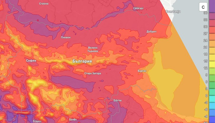Температурите скачат до 38 градуса Температурите скачат до 38 градуса
