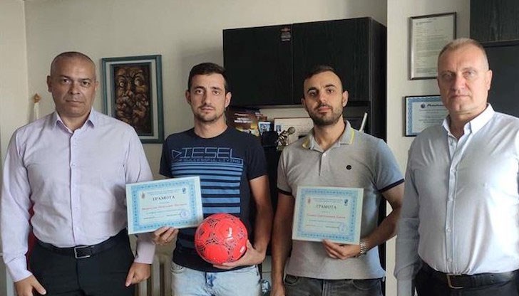 На снимката: Петър Петров, Мирослав Шенков, Пламен Цанев, Пламен Първанов