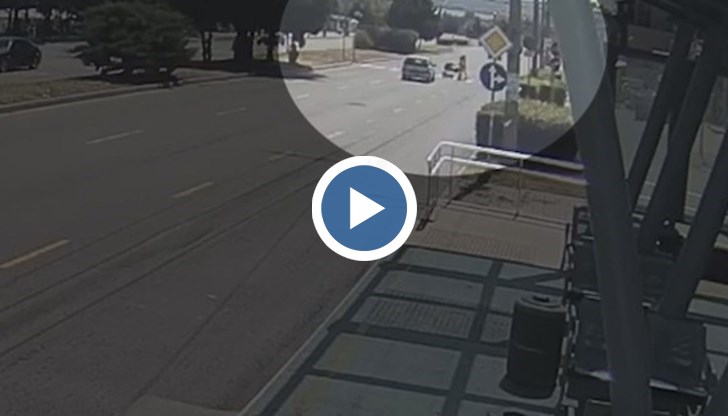 Кадри от видеокамери показват инцидента, станал на празен булевард