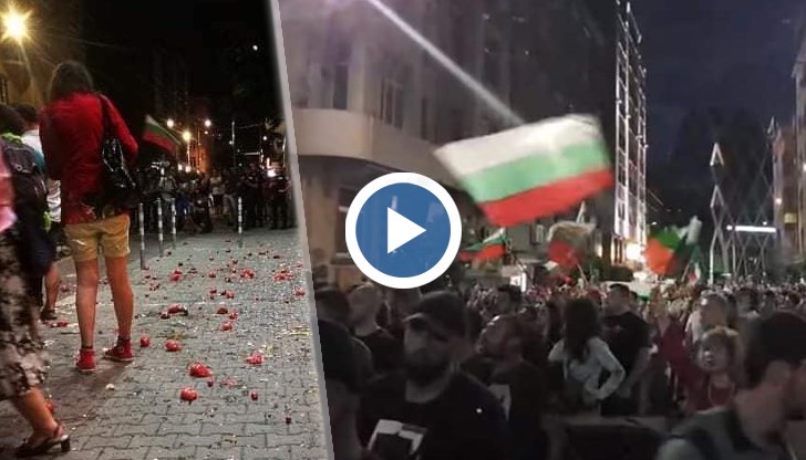Протестиращите в София се насочиха в голямата си част към централата на НФСБ на улица "Раковски"