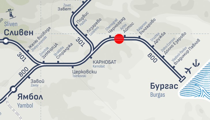 С резервен локомотив влакът ще продължи по маршрута си до гара Бургас.