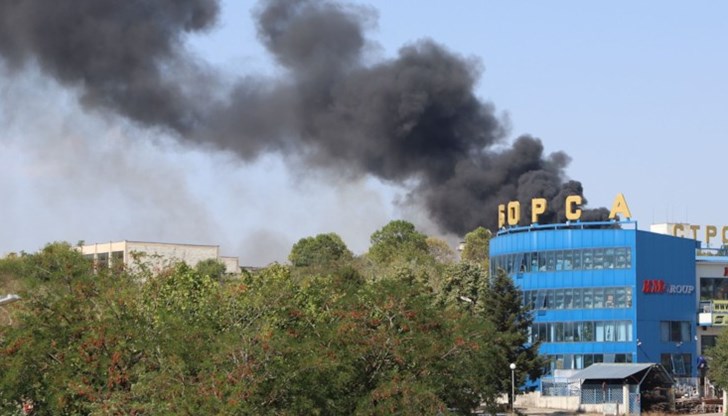 Пожар в района на НВУ