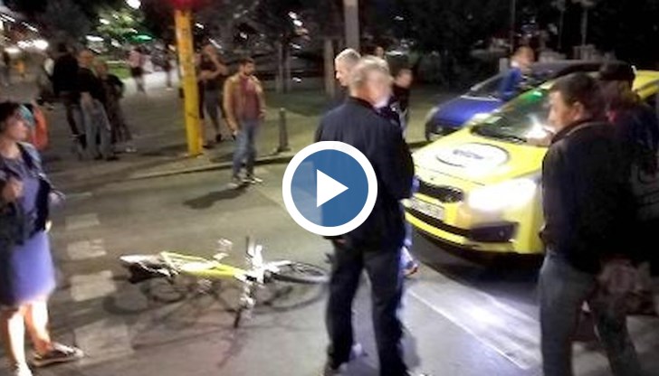 Инцидент между такси и велосипедист на булевард „Цар Освободител“