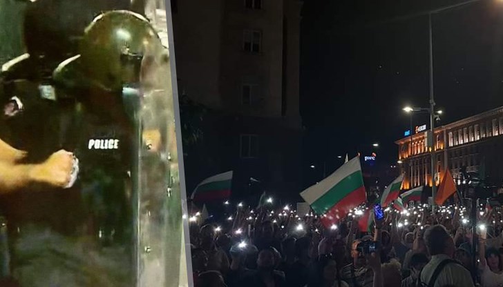 Разказите на полицаи и протестиращите за сблъсъците снощи Разказите на полицаи и протестиращите за сблъсъците снощи