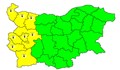 Жълт код за ниски температури в 8 области на страната