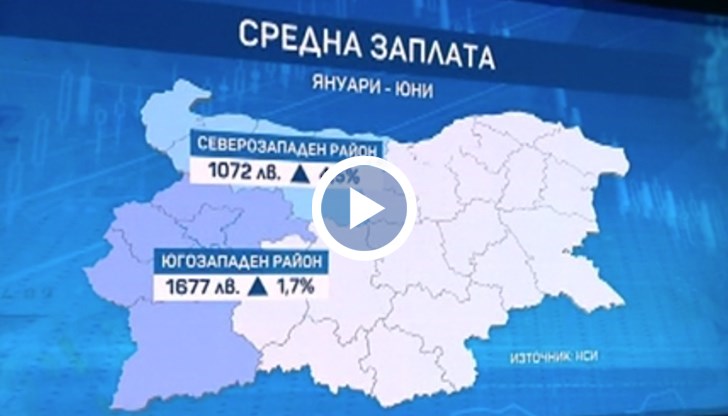 В проценти най-сериозно е нарастването в Северозападния район