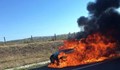 БМВ се запали на пътя Плевен - Русе