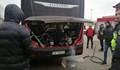 Автобусът на ЦСКА се самозапали в "Коматево"