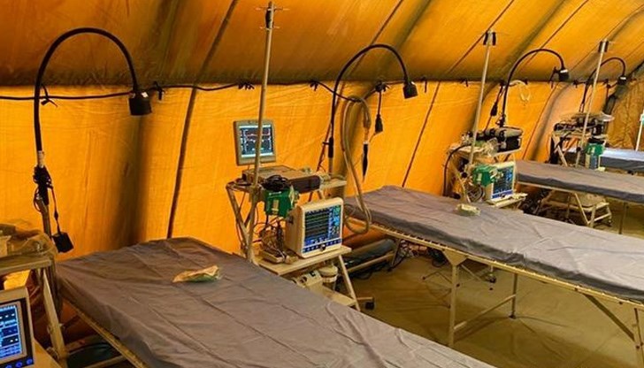 Полева болница за Ковид-пациенти в Белокаменка, Мурмански регион Полева болница за Ковид-пациенти в Белокаменка, Мурмански регион