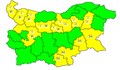 Жълт код за 13 области в страната