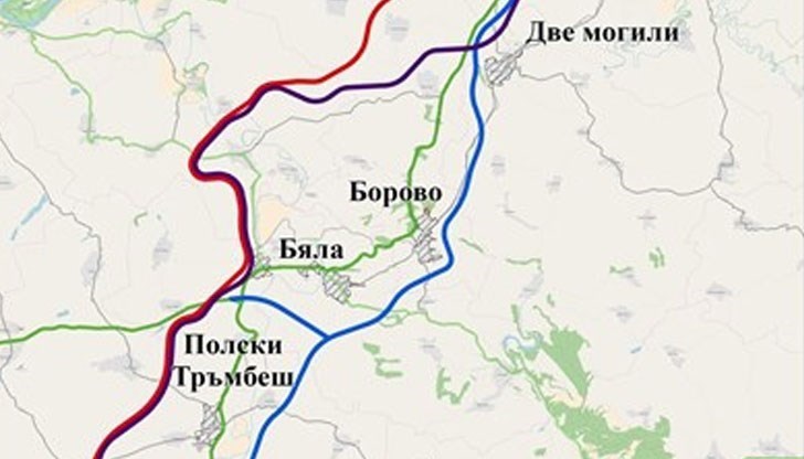 Проектното трасе на автомагистралата е общо 132,84 км и е разделено на три участъка: Русе – Бяла, обход на град Бяла и Бяла – Велико Търново