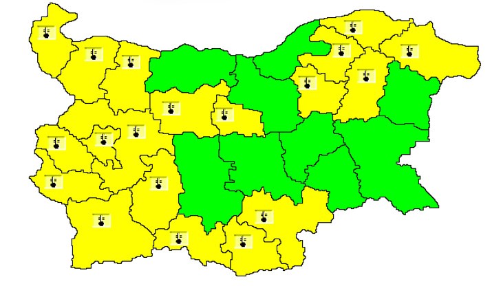 Утре жълтият код отпада и в Русе