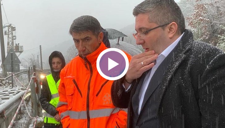 Заместник-министърът на регионалното развитие провери укрепването на подкопан участък от пътя Симитли – Разлог