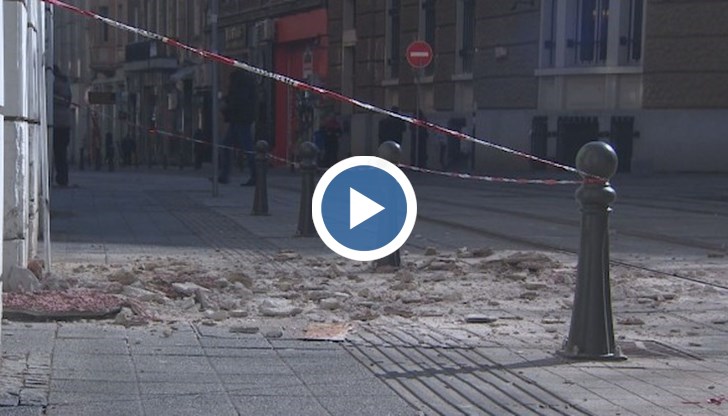 Пешеходка се е разминала на косъм с падащите парчета