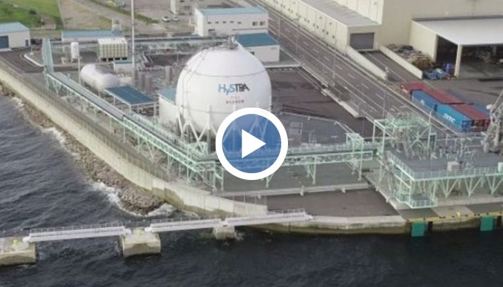 Сферичният резервоар е с обем 2500 куб. м, изграден е от Kawasaki Heavy Industries