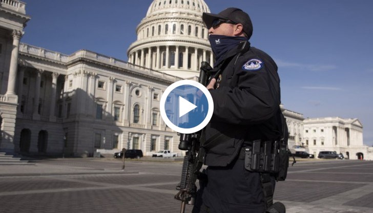 Звеното, отговарящо за охраната на Капитолия, съобщи вчера, че е получена информация, която говори за възможен план на идентифицирана милиция да нахлуе в Капитолия на 4 март