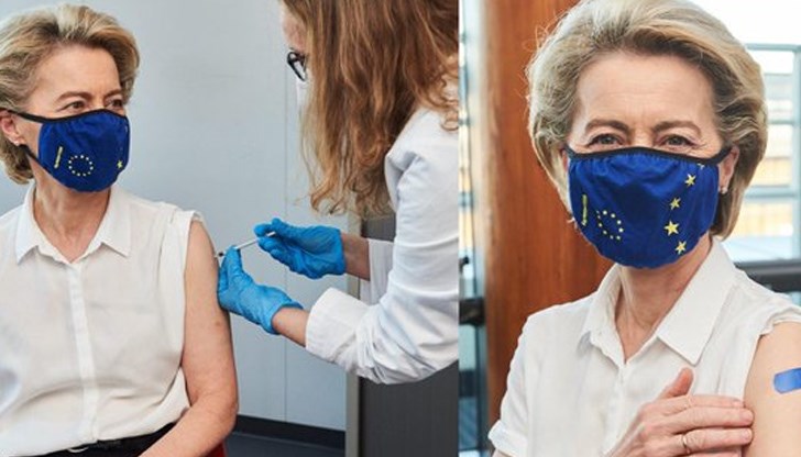 62-годишната фон дер Лайен не уточни с коя от трите разрешени за ползване ваксини в ЕС се е имунизирала