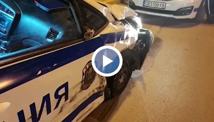 На бул. „Ломско шосе” в София се удариха полицейска кола и друг автомобил