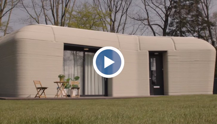 Домът е първият законно обитаем имот в Европа с носещи стени, направени с 3D печат
