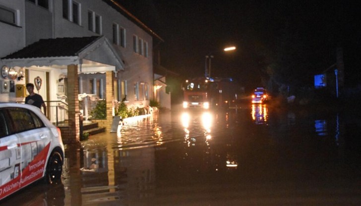 Буря наводни ваксинационен център в град Тюбинген