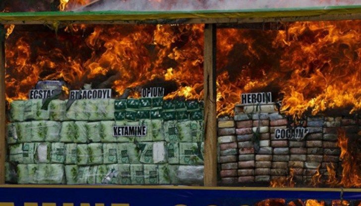 Изгорените наркотици са на стойност над половин милиард долара