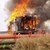 Пожарникари гасиха пламнал комбайн на нива край Тръстеник
