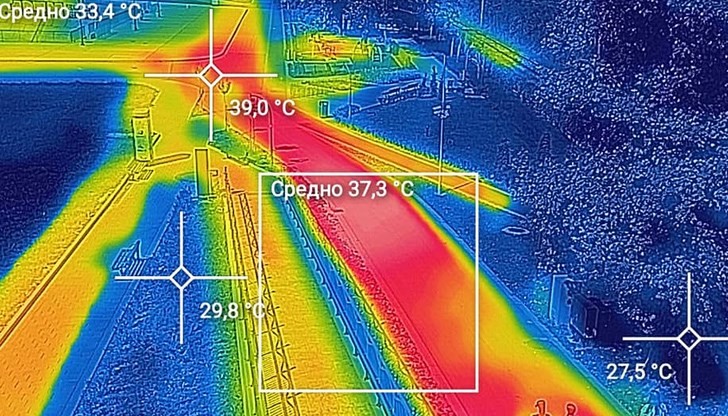 Температурите на бетонните алеи дори и в не толкова горещите дни, е 39 градуса